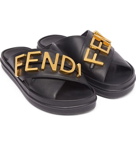 fendi silk slides|fendi slides nordstrom.